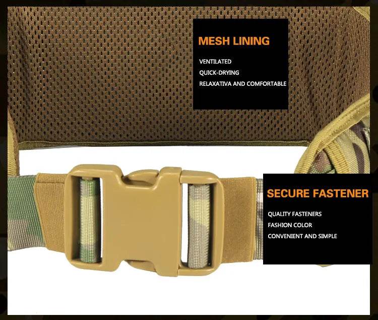 Military Custom Molle Pockets Tactical Belt - Military-Outdoors.com
