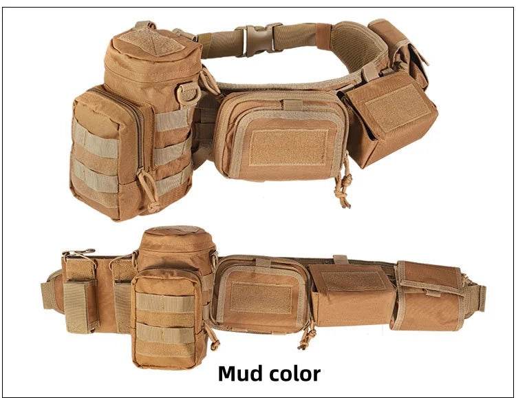 Military Custom Molle Pockets Tactical Belt - Military-Outdoors.com
