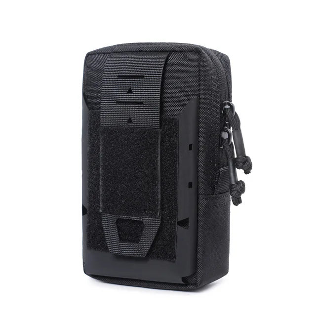 Durable military multi-function pouch with versatile attachment options for outdoor use