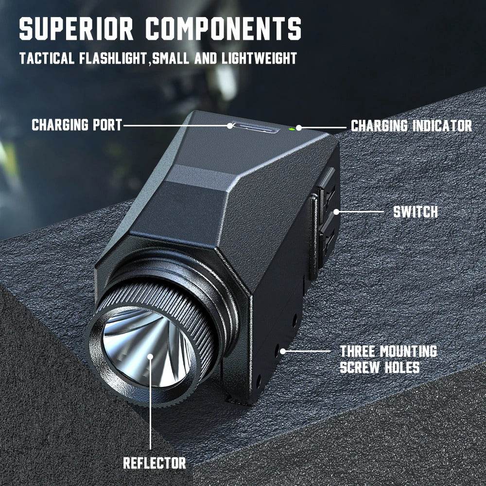 1500 Lumens Tactical Flashlight for Pistols Rifles - Military-Outdoors.com