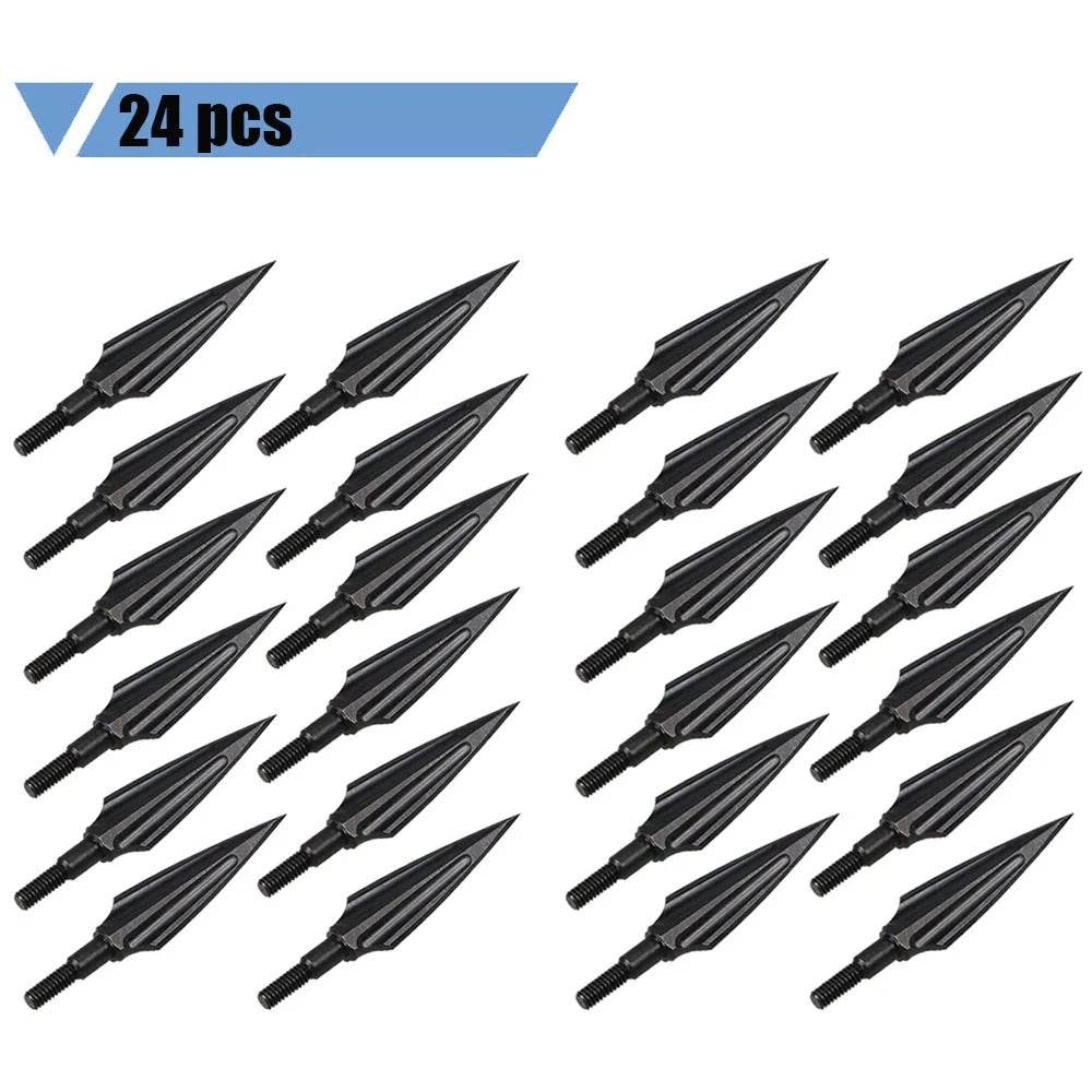 6-24pcs Military Outdoors 2-Blade Hunting Arrowheads - Military-Outdoors.com