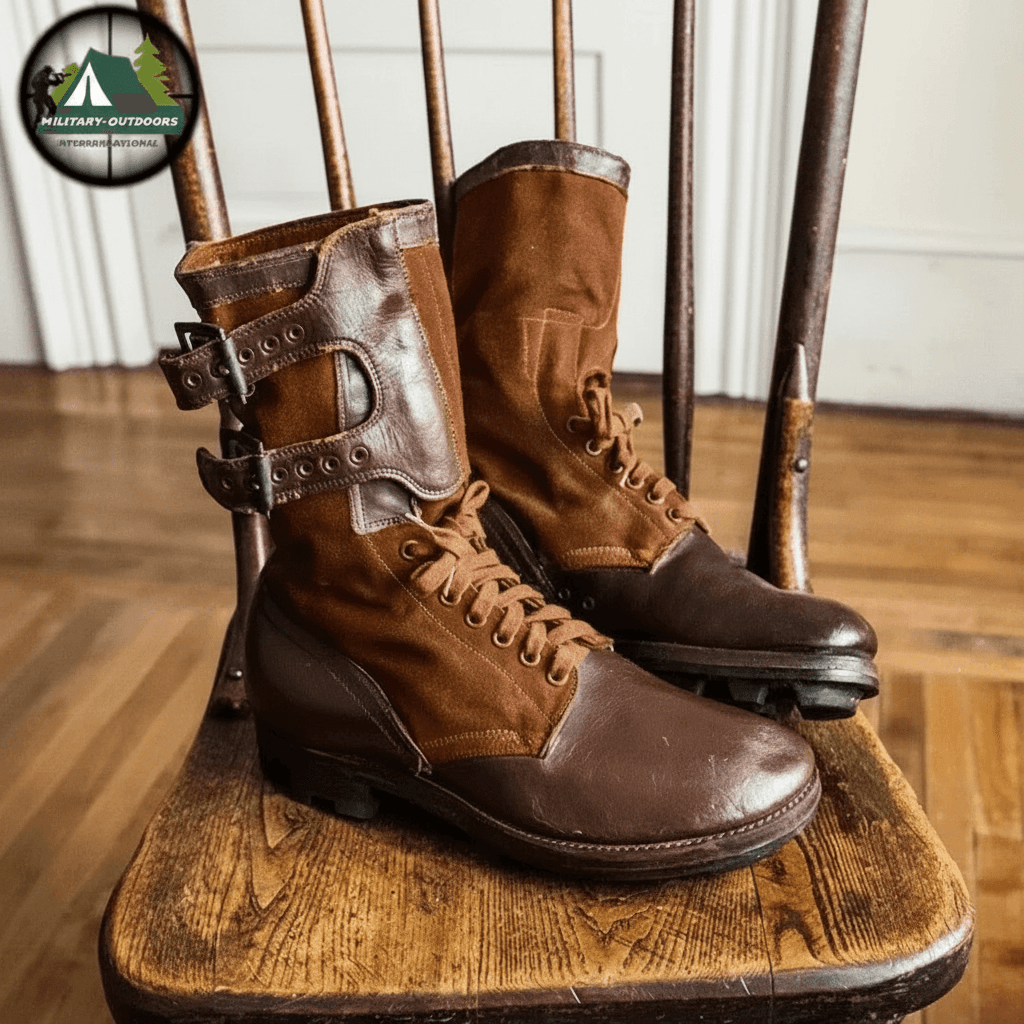 Brown Leather Archery Boots for Outdoor Use and Support