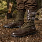 Medieval Archery Boots with Buckle Strap - Handmade Canvas Outdoor Boots
