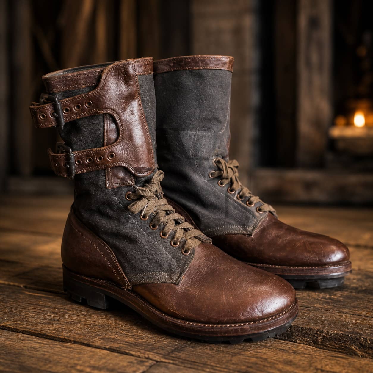Brown archery boots with rugged design for outdoor enthusiasts