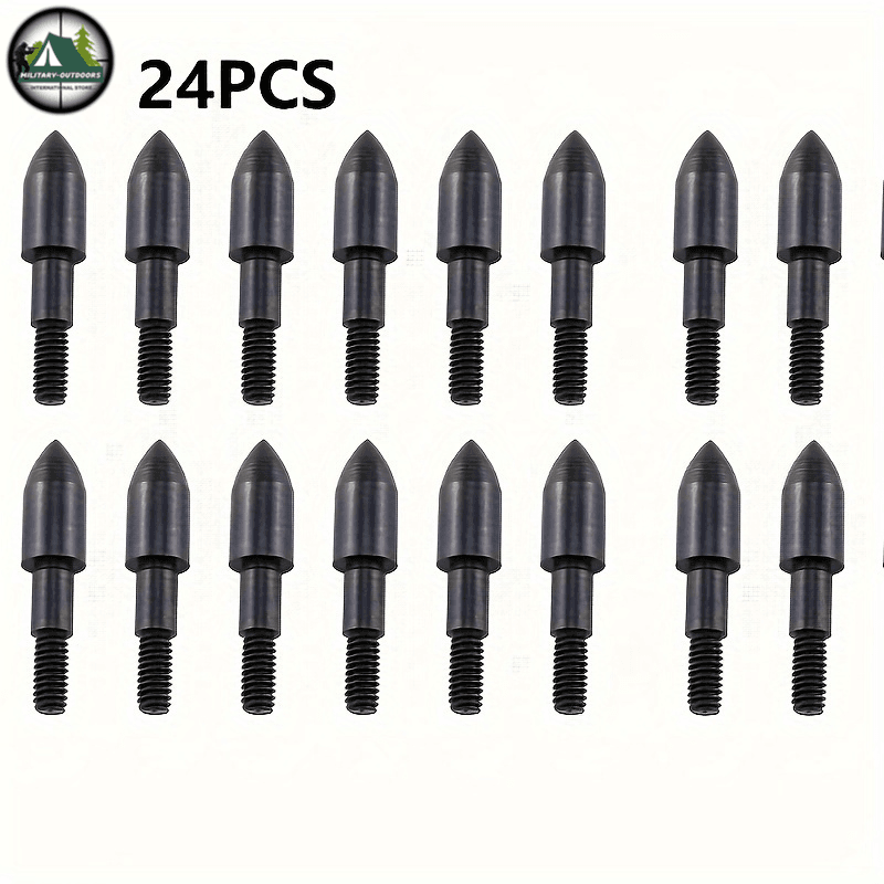 24 Pcs Archery Field Points Tips - Military-Outdoors.com