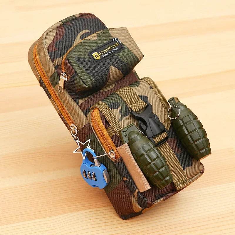 Military-Outdoors Camo Zippered Pencil Case for Kids - Military-Outdoors.com