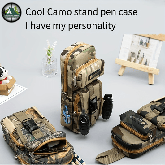 Military-Outdoors Camo Zippered Pencil Case for Kids - Military-Outdoors.com