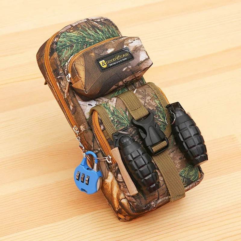 Military-Outdoors Camo Zippered Pencil Case for Kids - Military-Outdoors.com