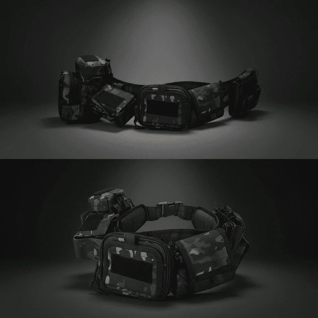 Black CP Camouflage Tactical Multi-Purpose Belt - Military-Outdoors.com