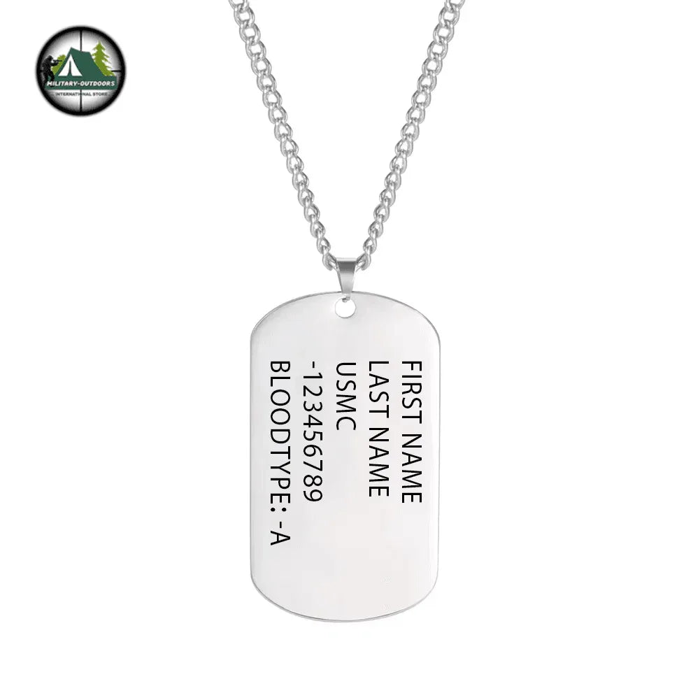 Custom Military Dog Tag Necklace by Military-Outdoors - Military-Outdoors.com