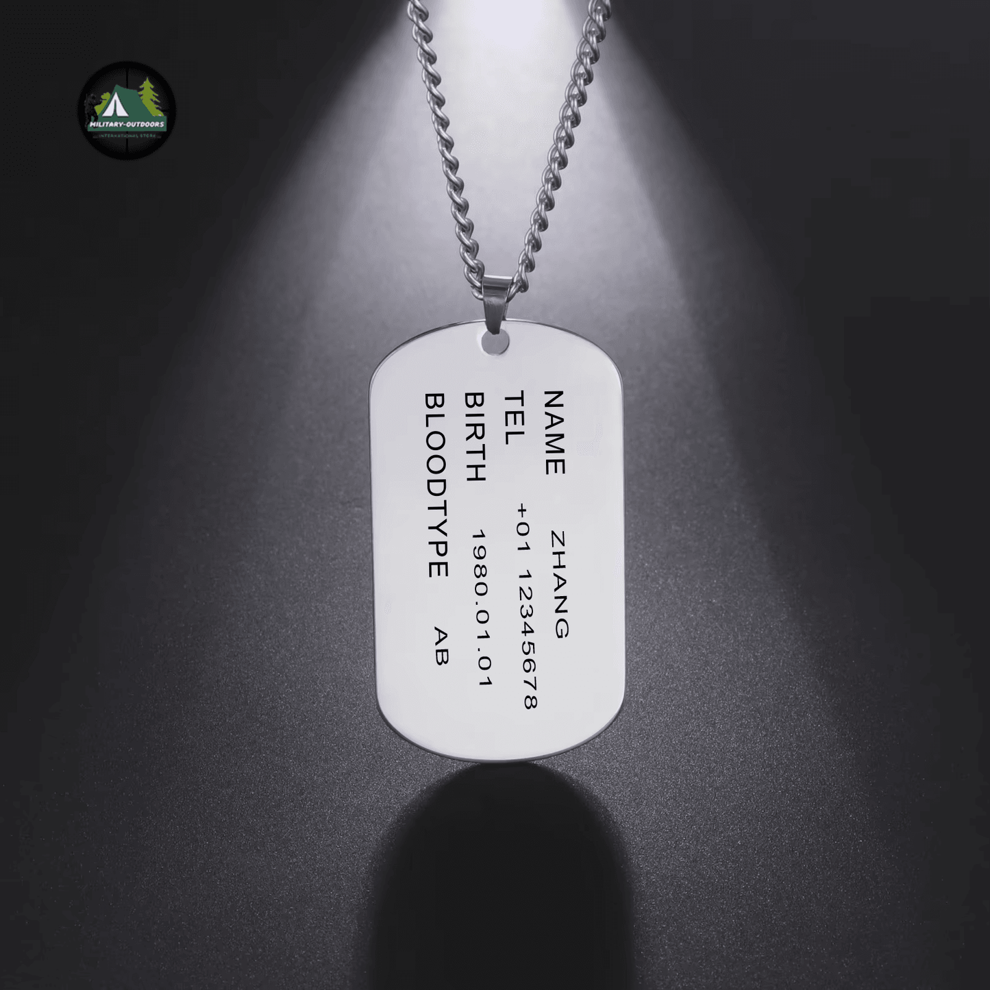 Custom Military Dog Tag Necklace by Military-Outdoors - Military-Outdoors.com