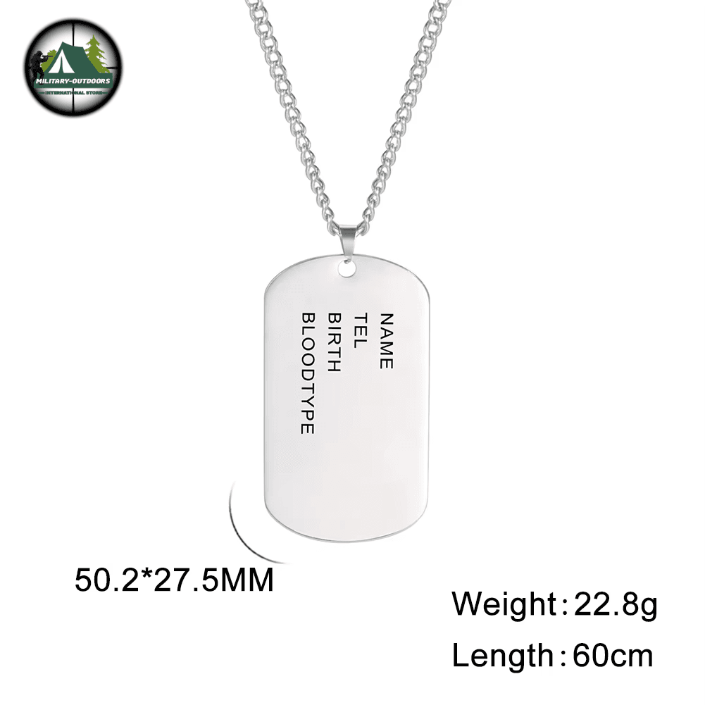 Custom Military Dog Tag Necklace by Military-Outdoors - Military-Outdoors.com