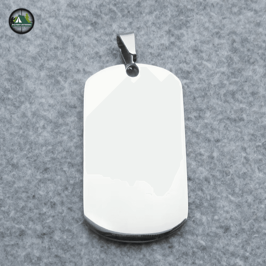 100pcs Lot Stainless Steel Army Dog Tags Customizable For Laser Engraving - Military-Outdoors.com