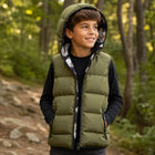 Kids Hooded Vest - Outdoor Cotton Utility Vest