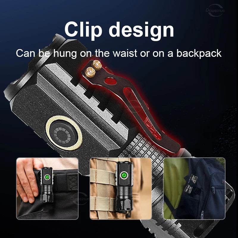 Military Mini Powerful Flashlight with Type-C Charging - Military-Outdoors.com