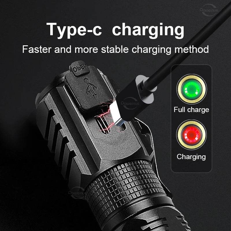 Military Mini Powerful Flashlight with Type-C Charging - Military-Outdoors.com