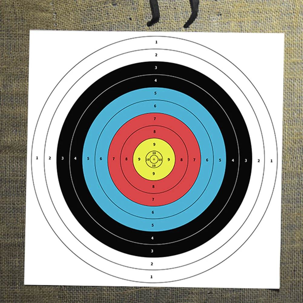 Paper shooting target with concentric circles for accuracy practice