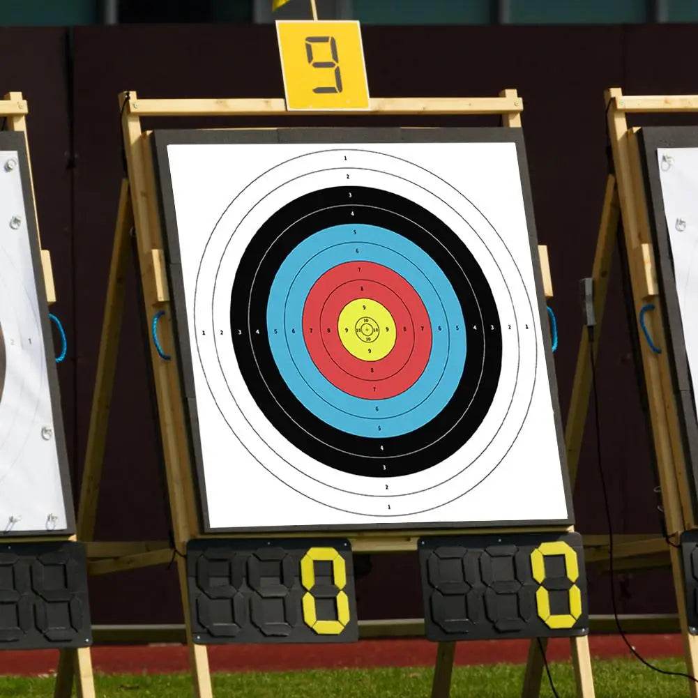 Paper shooting target with colorful concentric circles for precision training