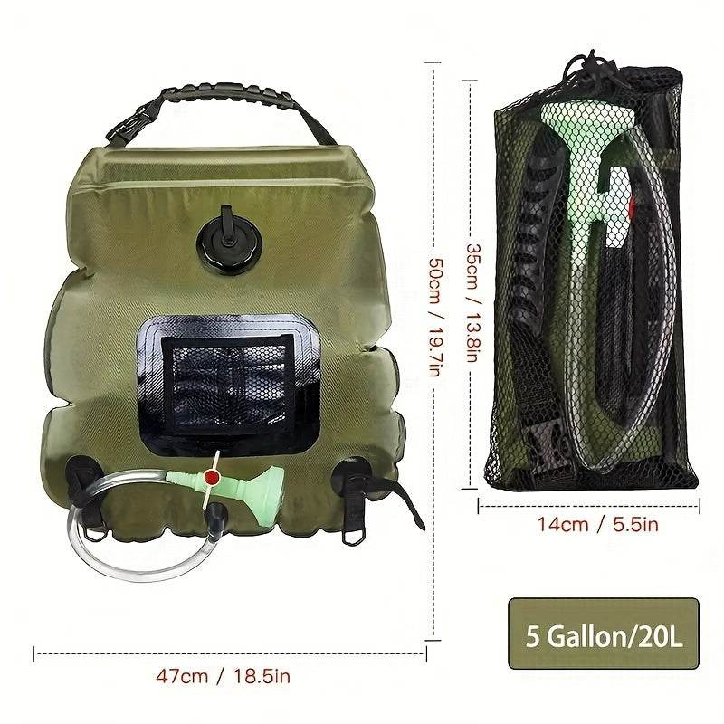 Portable Solar Shower Bag 20L With Hose - Military-Outdoors.com