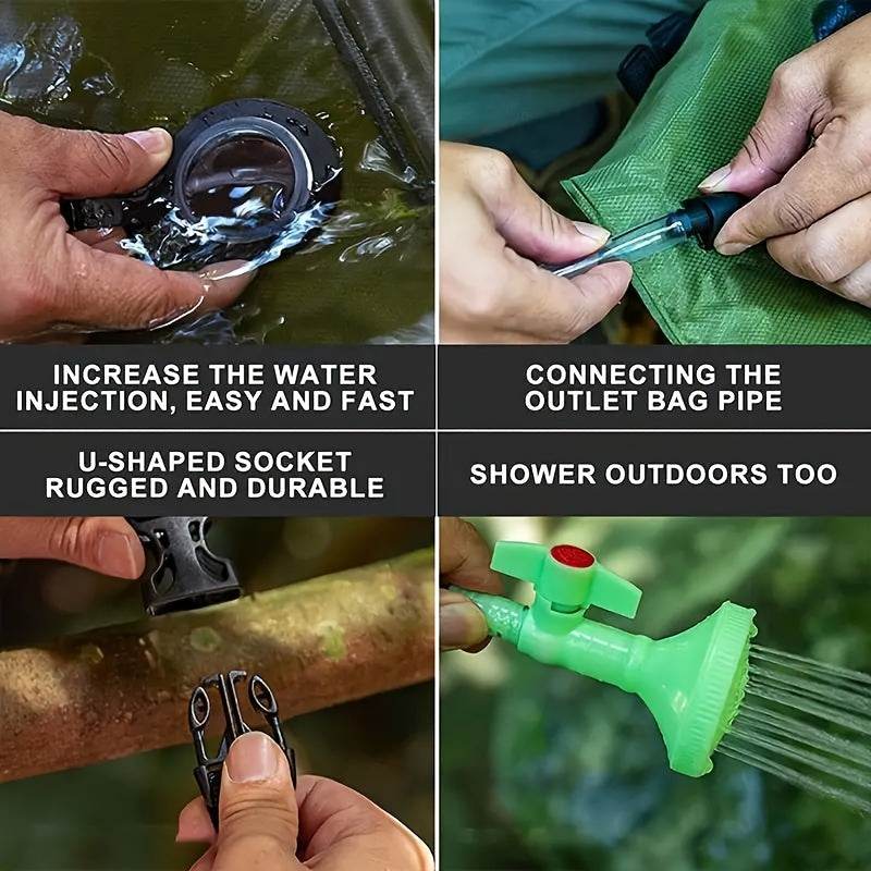 Portable Solar Shower Bag 20L With Hose - Military-Outdoors.com