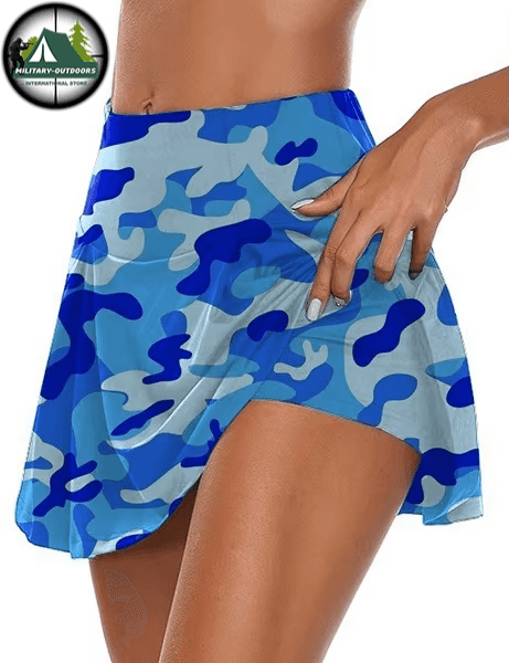 Sexy High Waist Camo Culottes - Military Outdoors Fashionable Skirt - Military-Outdoors.com
