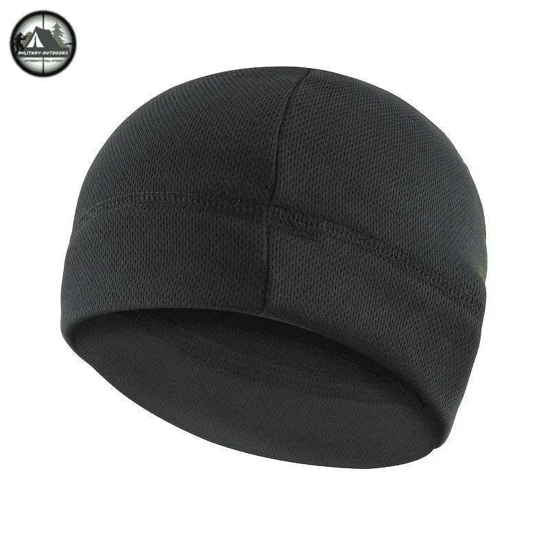 Black windproof fleece winter cap designed for warmth and comfort in cold weather