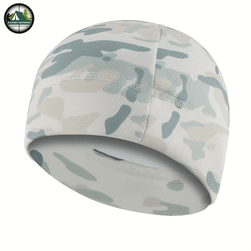 Camouflage windproof fleece winter cap for outdoor activities and cold weather protection
