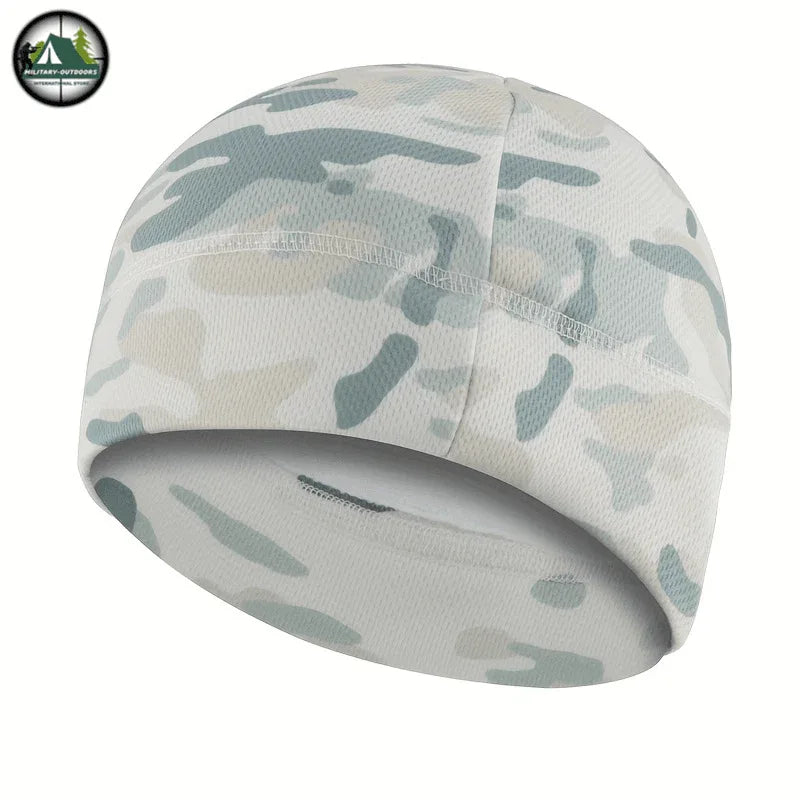 Camouflage windproof fleece winter cap for outdoor activities and cold weather protection