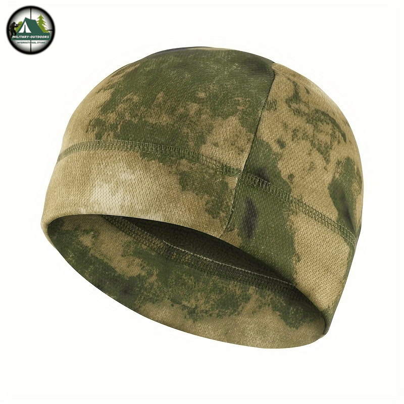 Camouflage windproof fleece winter cap for outdoor activities and cold weather comfort