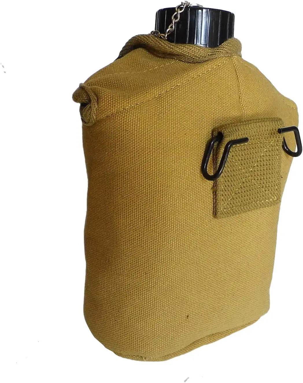 WW2 US Army Dining Plate replica image featuring khaki canvas covered canteen with black cap