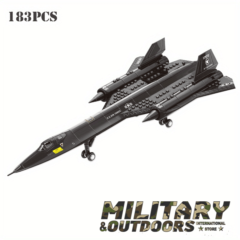 Military SR-71 Blackbird Model Kit with 183 pieces for aircraft enthusiasts and collectors