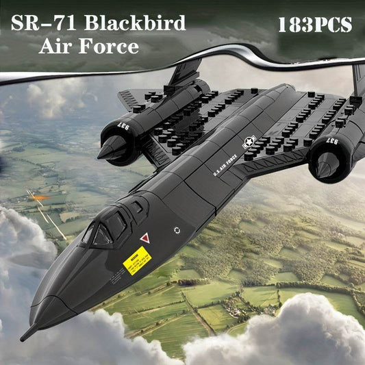 Military SR-71 Blackbird Model made of 183 pieces for aviation enthusiasts and collectors