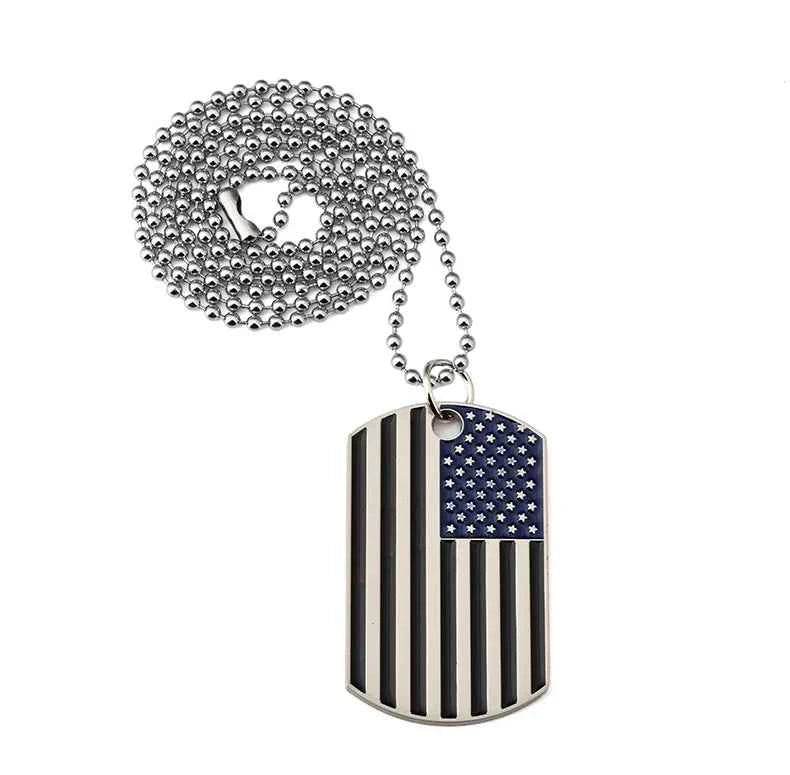 Military Style Flag Pendant Necklace - Durable Design - Military-Outdoors.com