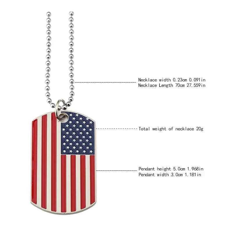 Military Style Flag Pendant Necklace - Durable Design - Military-Outdoors.com