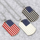Military Style Flag Pendant Necklace - Durable Design