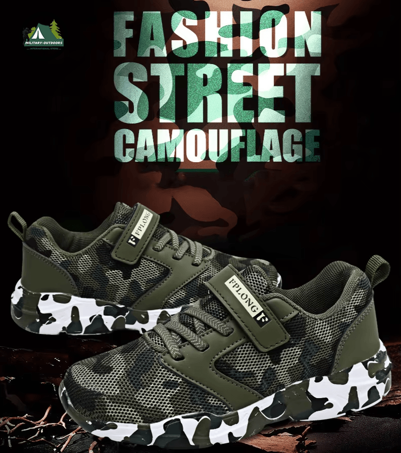 Military Style Kids Sneakers - Camo Fashion Footwear - Military-Outdoors.com