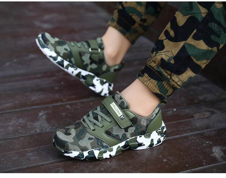 Military Style Kids Sneakers - Camo Fashion Footwear - Military-Outdoors.com