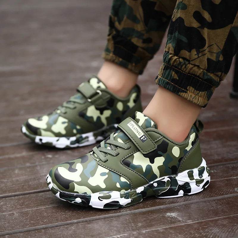 Military Style Kids Sneakers - Camo Fashion Footwear - Military-Outdoors.com