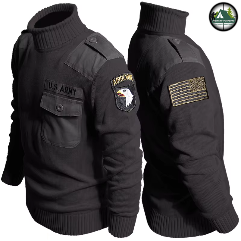 US Military Winter Tactical Sweater 1302 Black Sweater