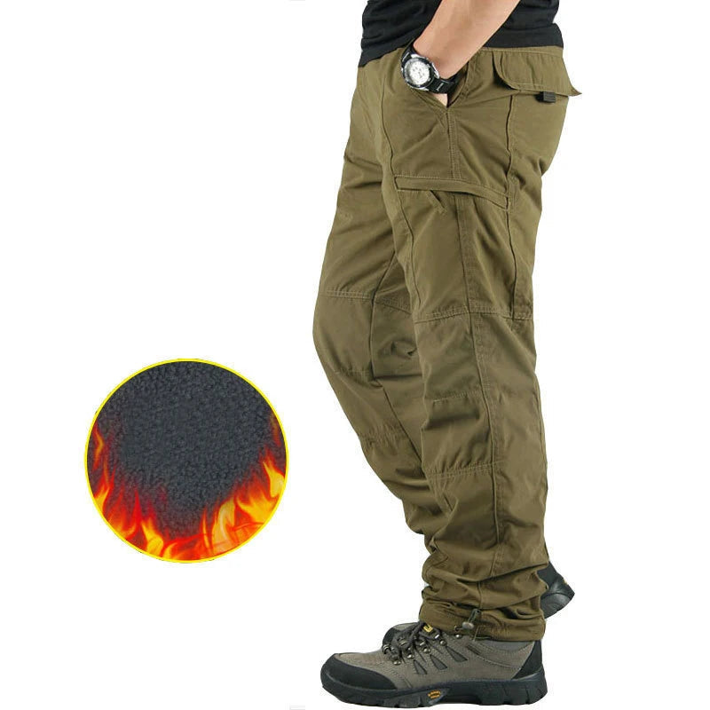 Khaki Winter Fleece Military Pants - Durable Tactical Wear Military-Outdoors.com