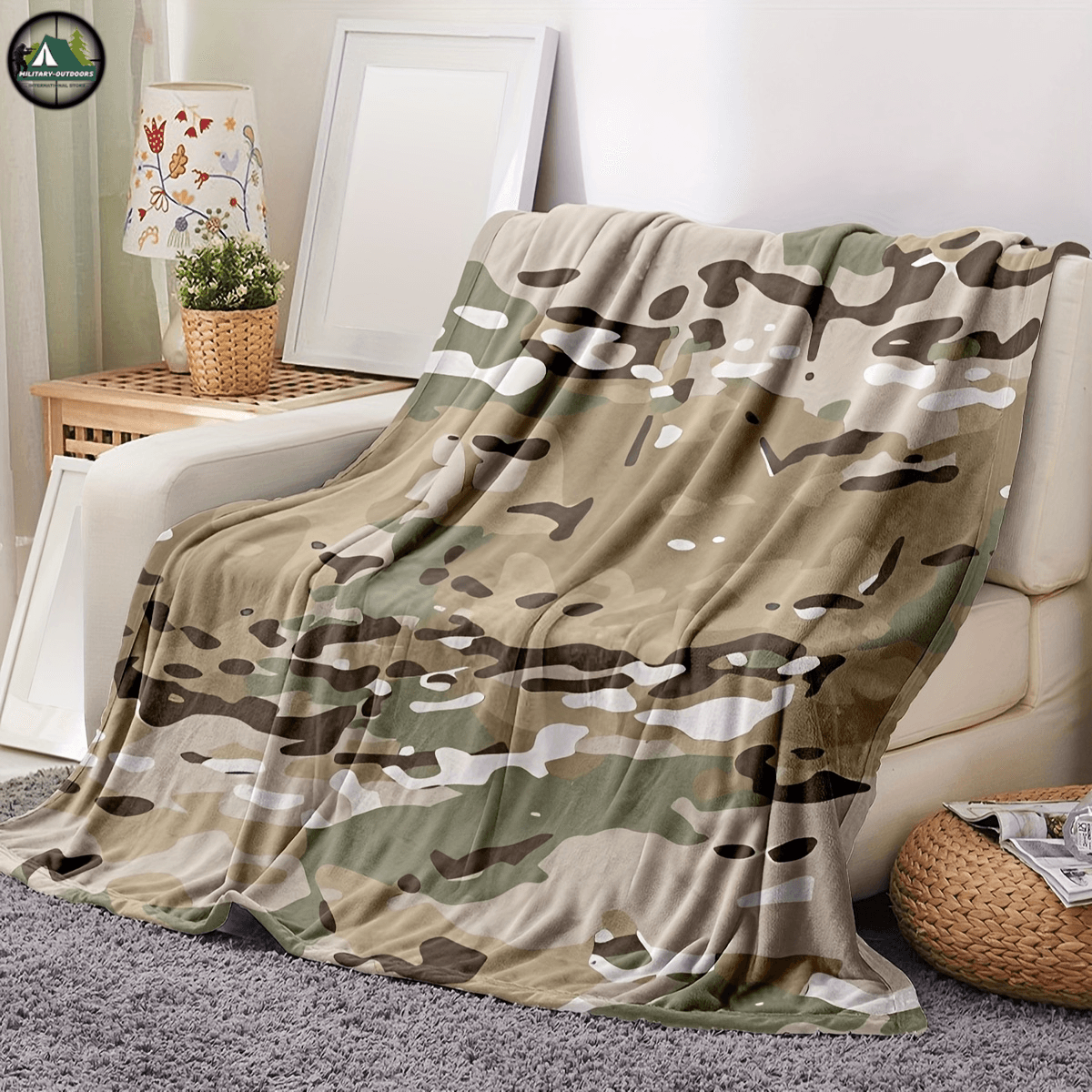 Military-Outdoors Camouflage Flannel Blanket - Military-Outdoors.com