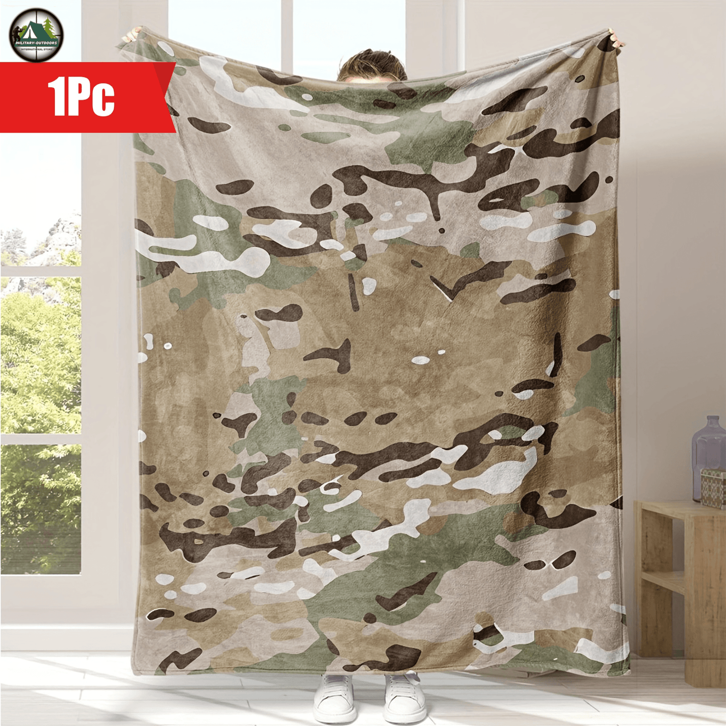 Military-Outdoors Camouflage Flannel Blanket - Military-Outdoors.com