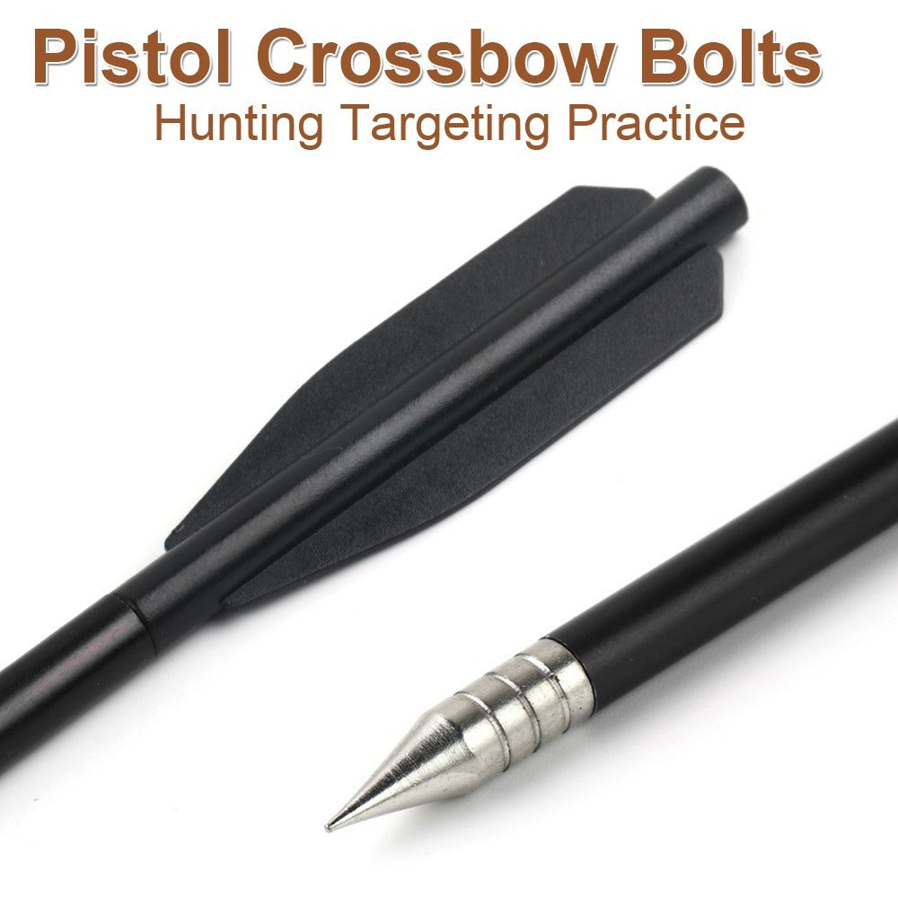 Mini crossbow bolts 36pcs with black shaft and metal pointed tip for pistol crossbow hunting practice
