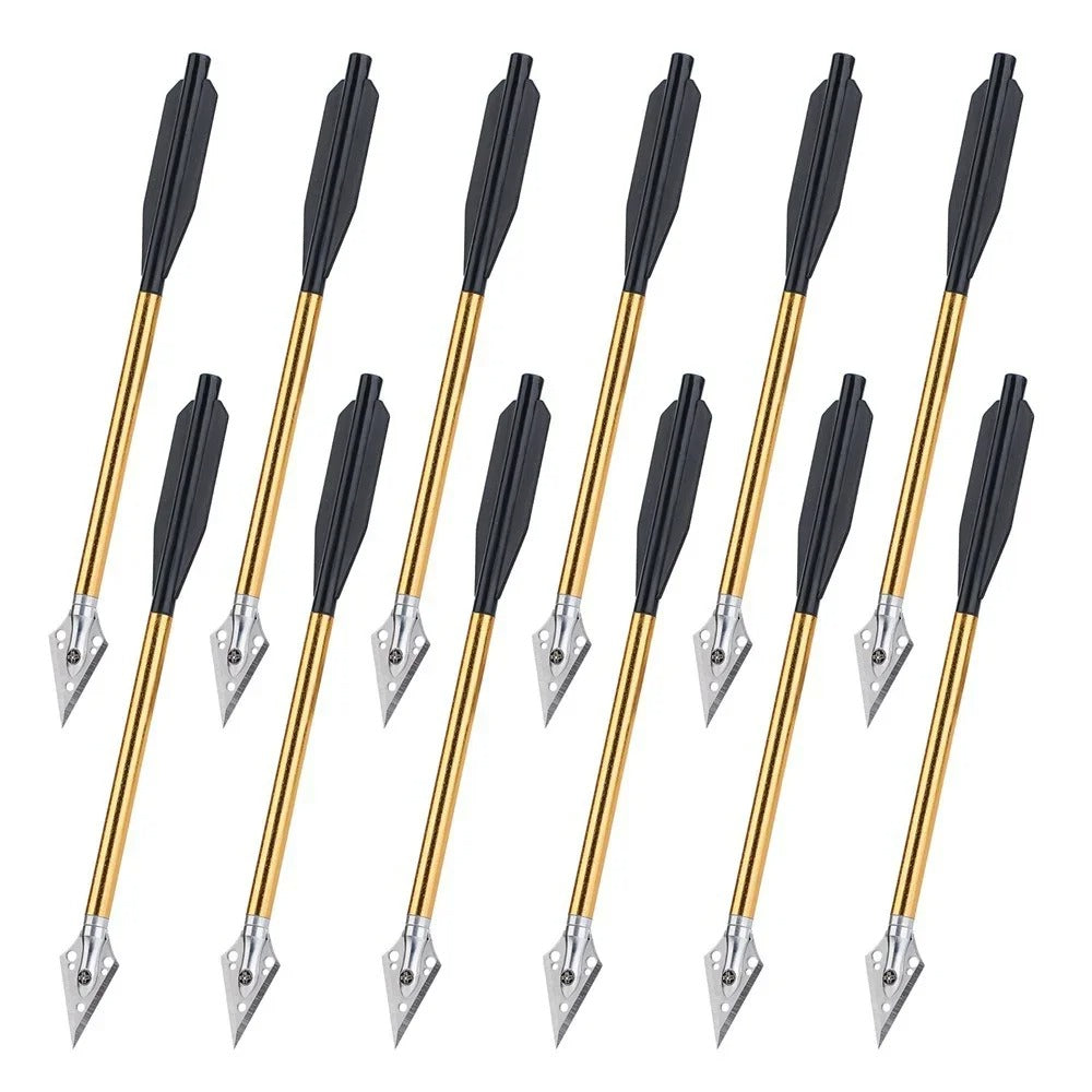 Mini crossbow bolts set with aluminum shafts and durable tips