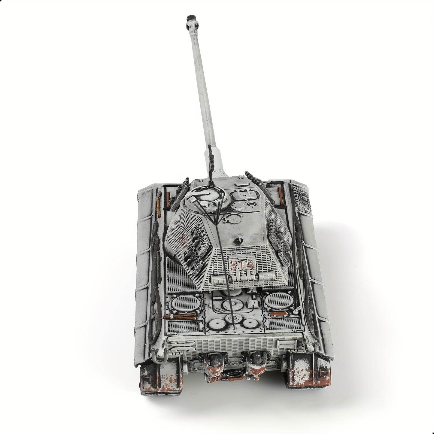 German Tiger II model kit in gray with detailed assembly features