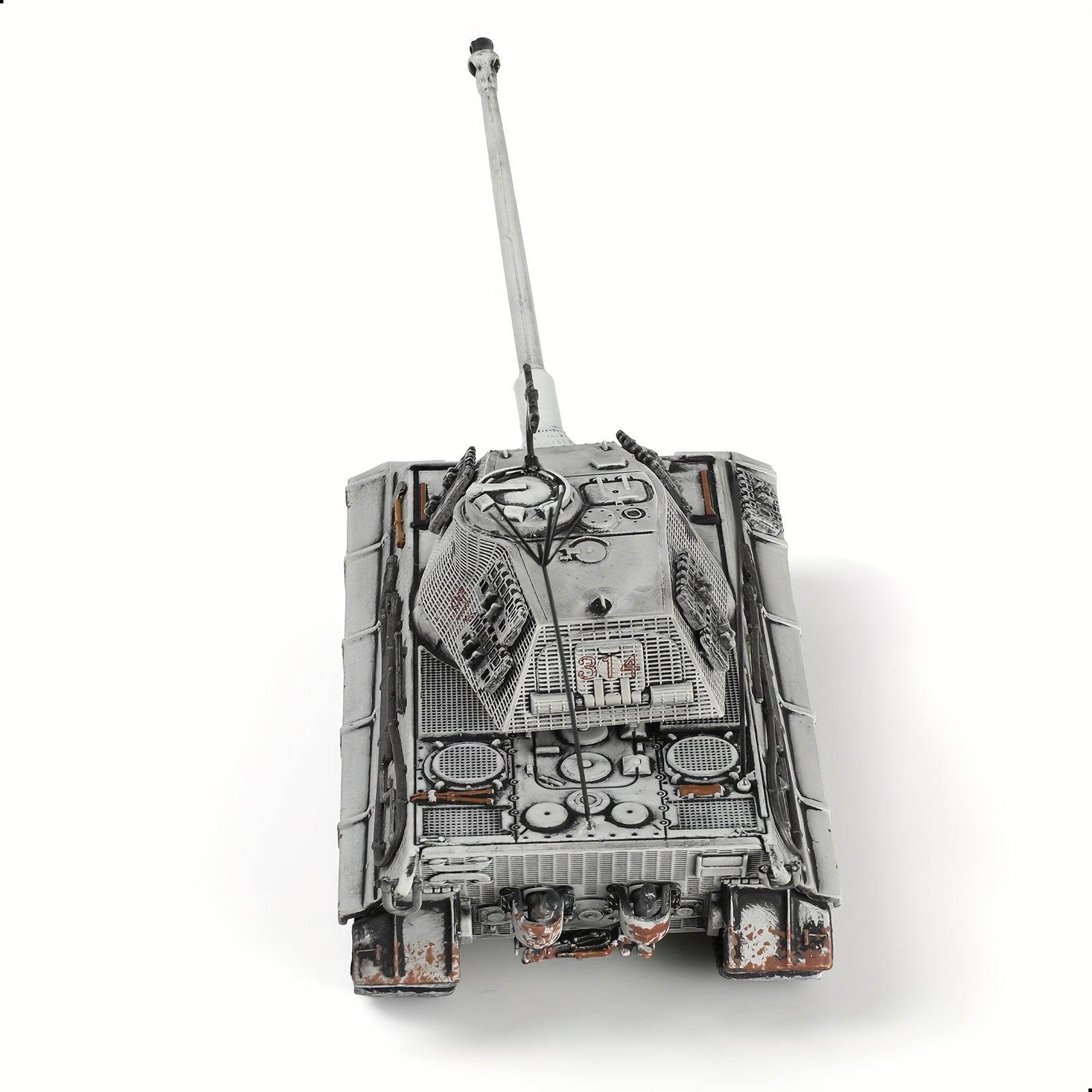 German Tiger II model kit in gray with detailed assembly features