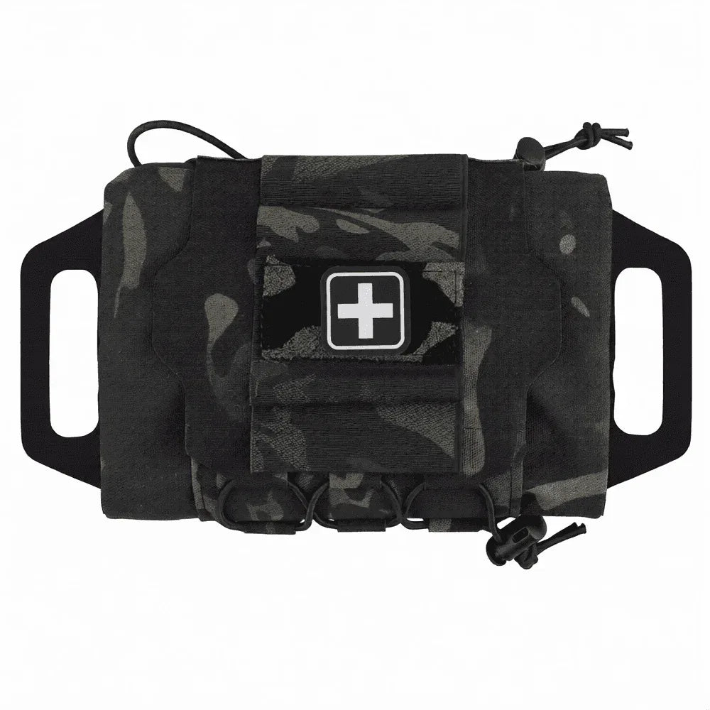 Molle first aid kit in camouflage for outdoor emergencies