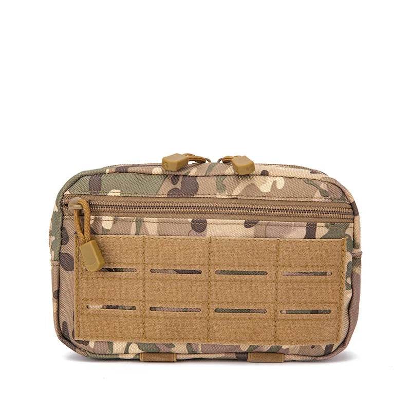 Molle Waist pouch in camouflage with multiple storage pockets for outdoor gear