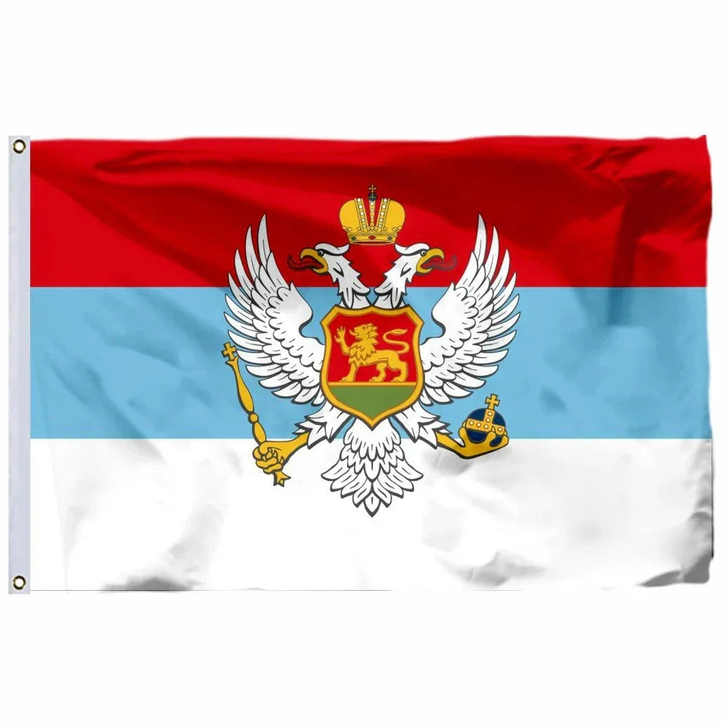 Montenegro And Serbia Historical Flags - Custom Sizes Military-Outdoors.com