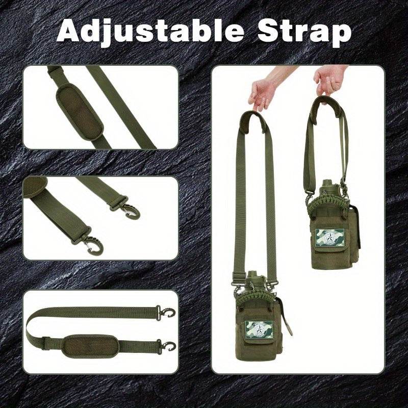 Adjustable strap for insulated water bottle, designed for easy carrying and versatility